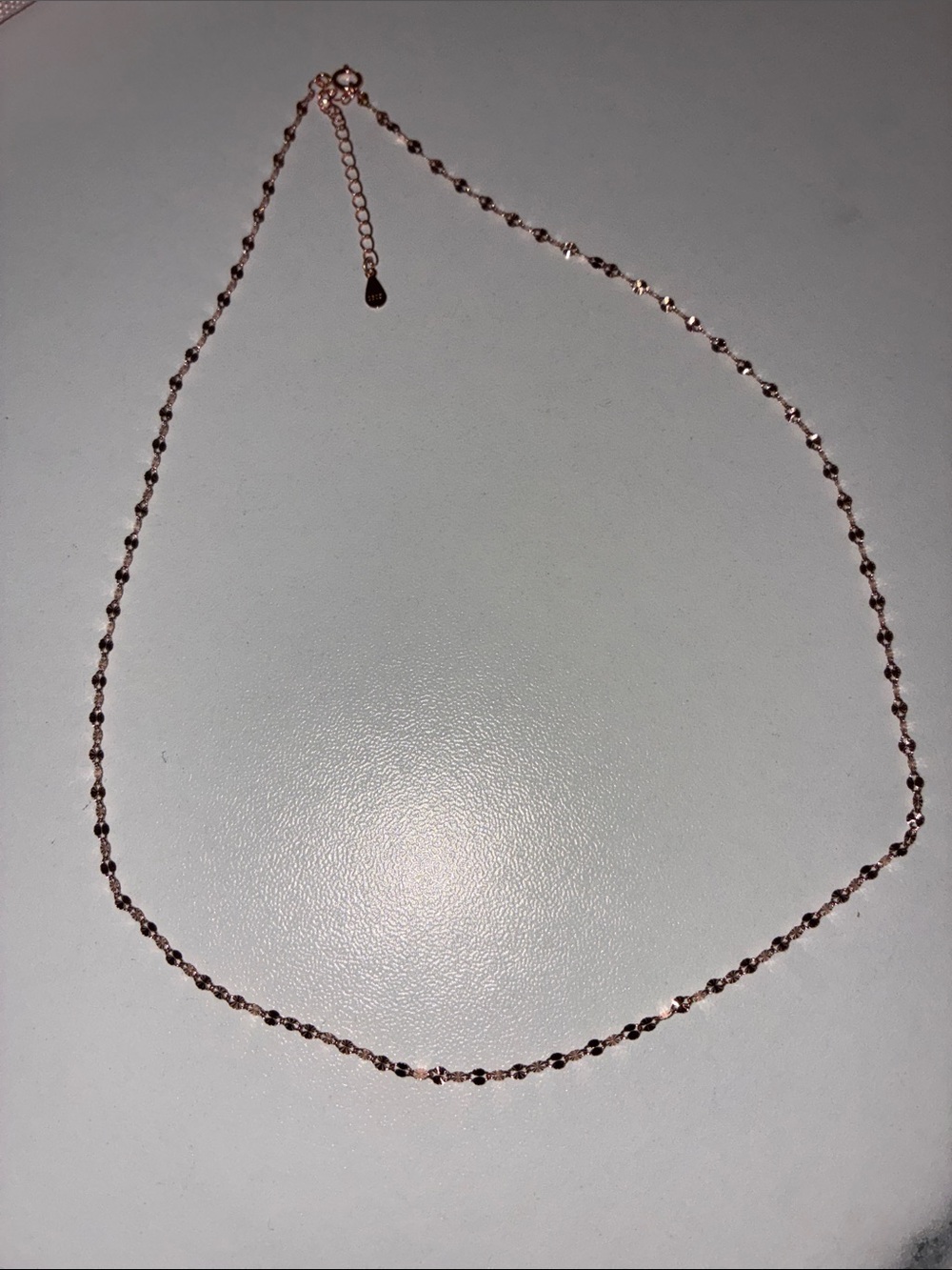 Rose Gold-Plated Beaded Chain Necklace